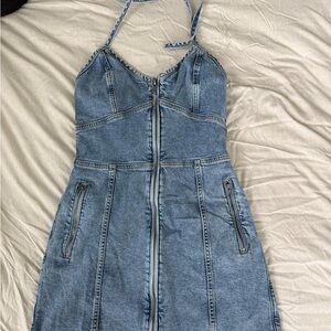 American Eagle Outfitters Blue Denim Mini Dress